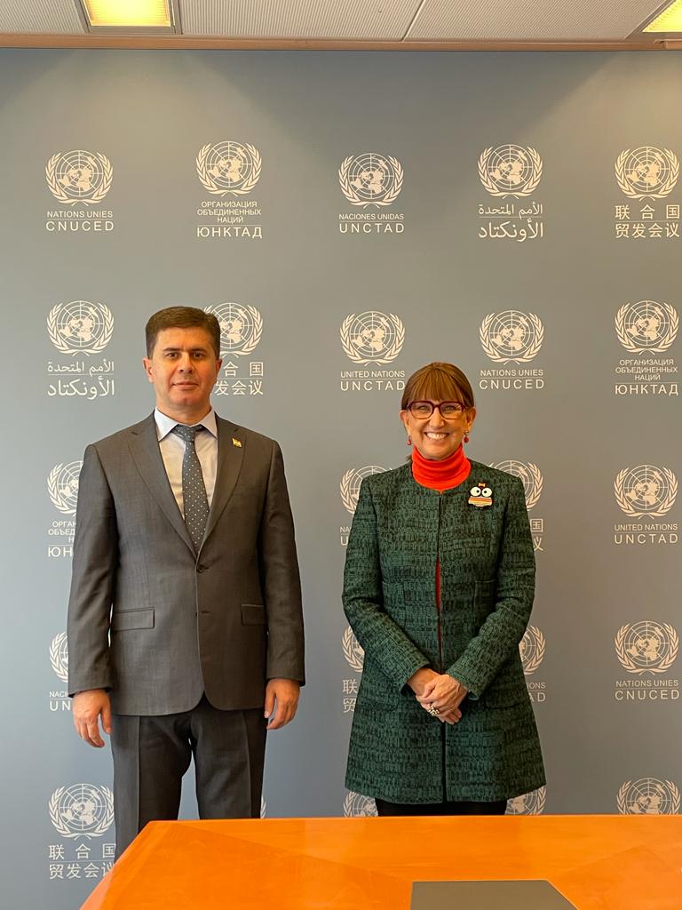 Meeting of the official delegation of the country headed by the Minister of Economic Development and Trade Zavqizoda Zavqi Amin with the Secretary General of the United Nations Conference on Trade and Development (UNCTAD) Rebecca Greenspan