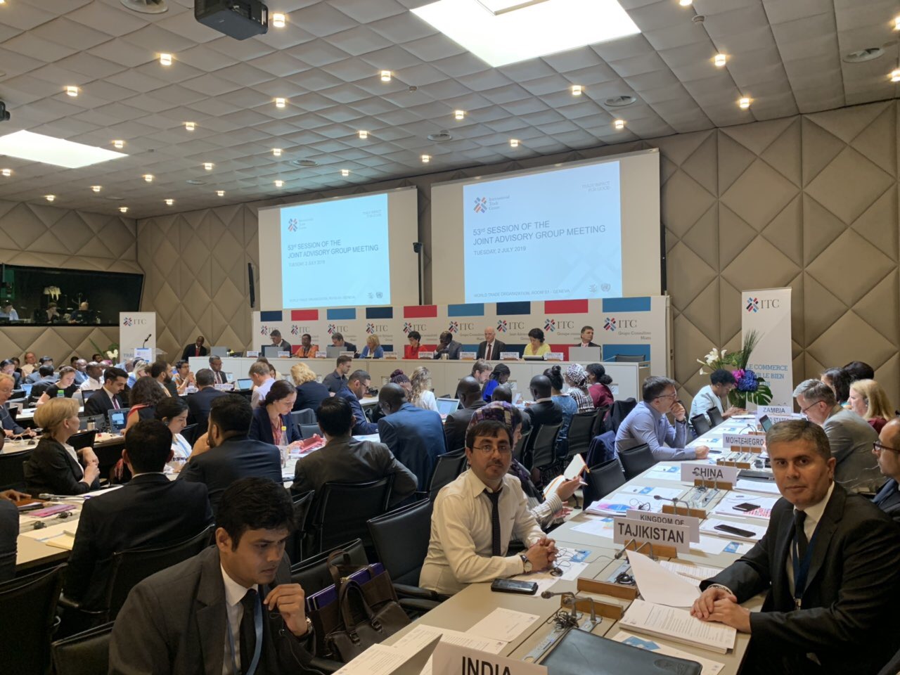 Introduction of the Republic of Tajikistan’s trade sector achievements in the 53rd annual session of the Joint Advisory Group of International Trade Centre  